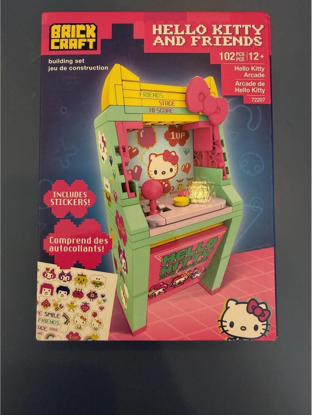 Hello Kitty & Friends Brick Craft Arcade 102 Pieces W/ Stickers New Fast Ship